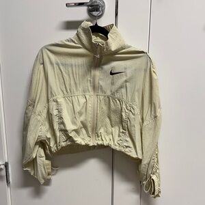 Nike Women's Pale Yellow Cropped Jacket